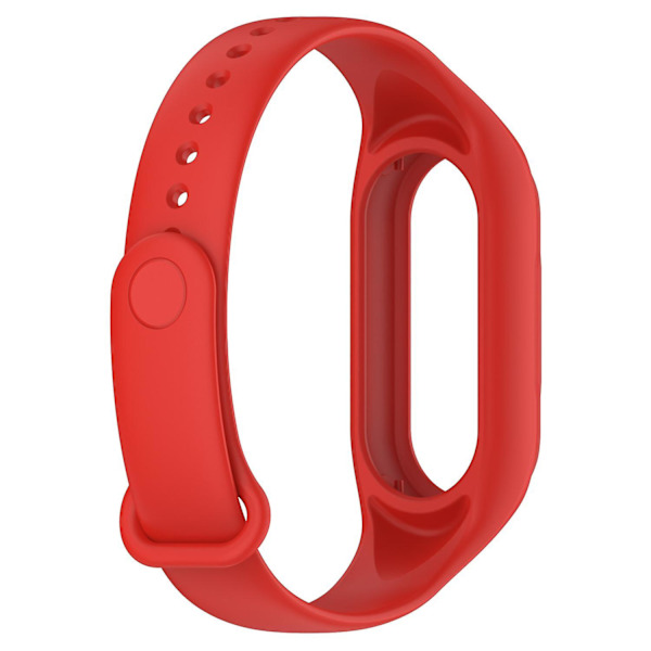 Xiaomi Smart Band 8 -rannekkeen korvaava silikoninen kellon ranneke, jossa integroitu ranneke ja suojakotelo Red