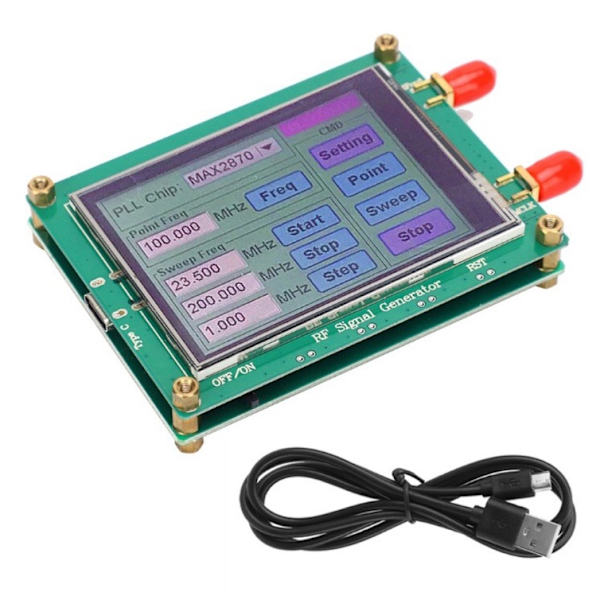 Signalgenerator, Lågbrusfrekvens MAX2870 RF-signal, Full pekskärmkontroll RF-signalgenerator, för elektroniska produkter Industriprodukter
