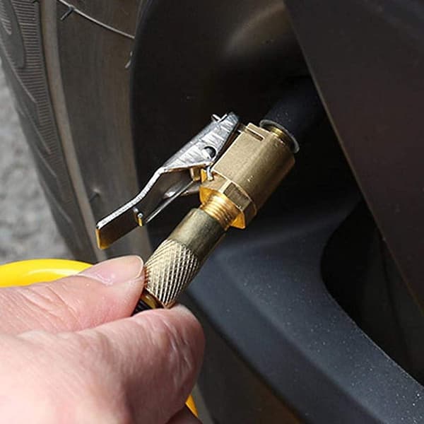 6 stk. Bilventilarmstik, messing dækluftpatroner åben ende dækventil luftpumpeclips