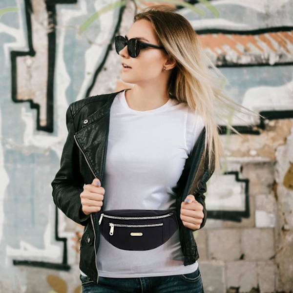 Vyölaukku naisille, vyötärölaukku, crossbody-laukku, puhelinteline ulkoiluun, urheiluun, patikointiin, juoksuun