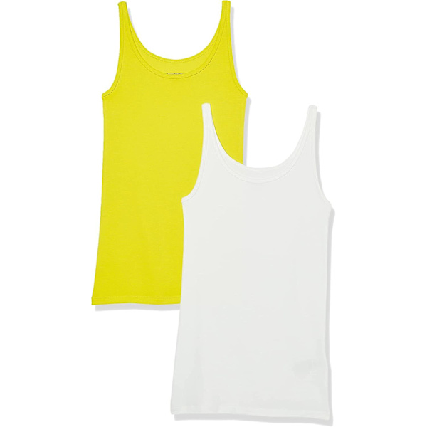 Slim-fit tanktopp med tynne stropper for kvinner, 2-pakning Style 14 M