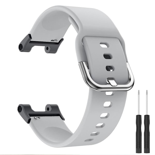 Universell 22 mm silikonklockarmband för Huami Amazfit T-Rex/T-Rex Pro/Ares, med fyrkantigt spänne Grey