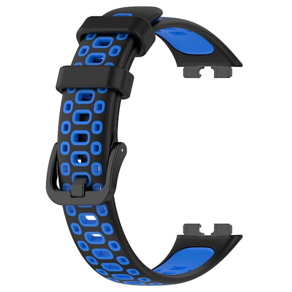 Justerbart silikonklockarmband för Huawei Band 8, tvåfärgat ersättningsarmband Black Blue