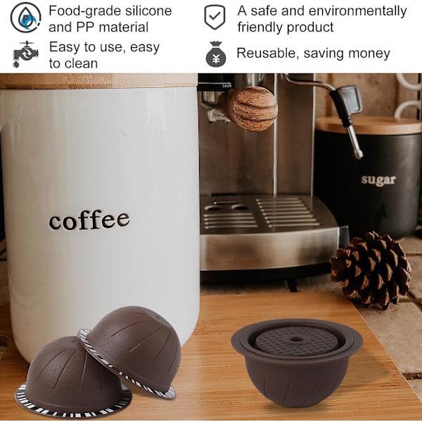 Återanvändbara kapslar för Nespresso-maskin: Ekologiska kaffekapslar