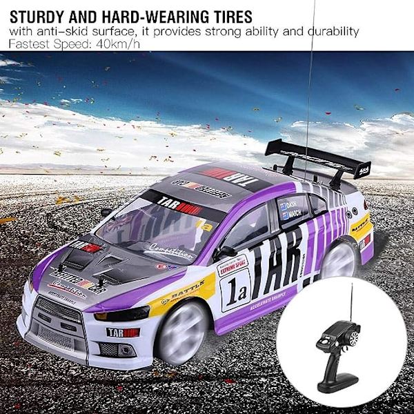 RC Driftbil, 1:10 Fyrhjulsdriven Bil Racing Drift Modellbil Fordon Leksak Present för RC-älskare över 14 år
