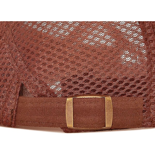 Newsboy Beret Ivy Cap Cabbie Flat Cap Justerbar Herre Pustende Mesh Sommerhatt Brown