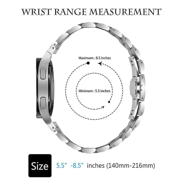 7 Pärlor Rostfritt Stål Rem För Samsung Galaxy Watch4 Active 40mm/44mm/Watch4 Classic 42mm/46mm