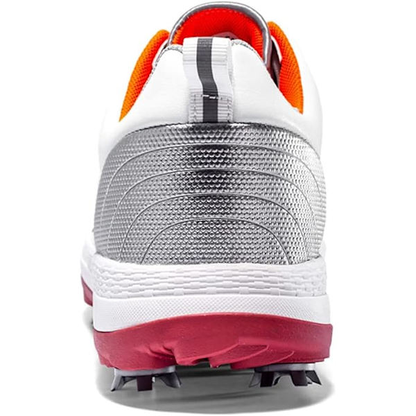 Herr Golf Tränare, Vattentäta Golfsko Utomhus Golf Sport Träningssneakers med 8 Spikar för Golfare Red EU45