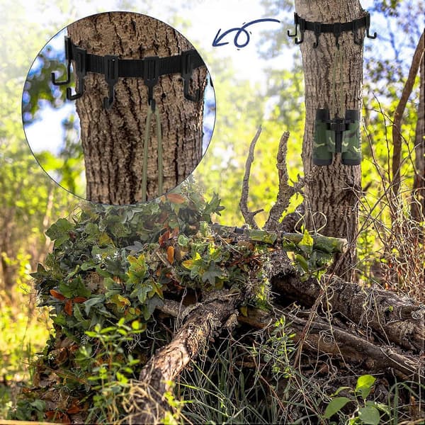 Treestand Remstropper, Sorte Treestand Rem Multi-Kroge Stropper Jagtudstyr