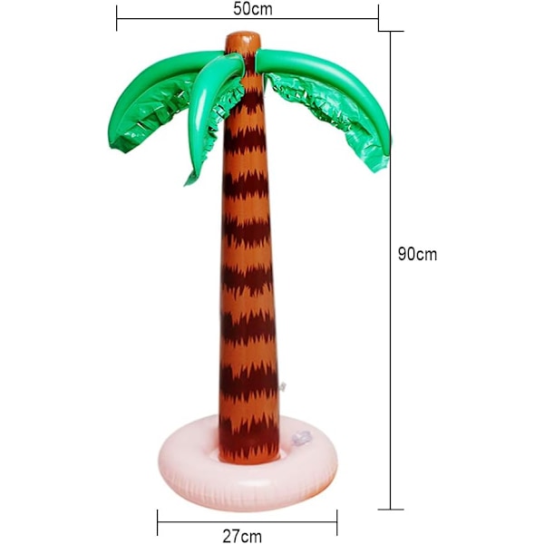 Uppblåsbar Palmtree Dekoration, 2-pack Jumbo Kokosnötspalmer Strand Bakgrund Favorit Tropisk Uppblåsbar Hawaii Sommarfest