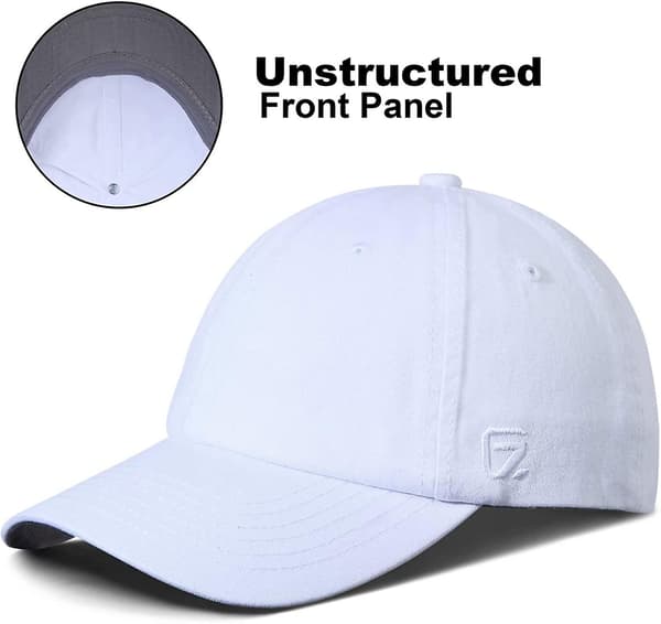 Bomullsbaseballcaps Ustrukturert Unisex One Size White