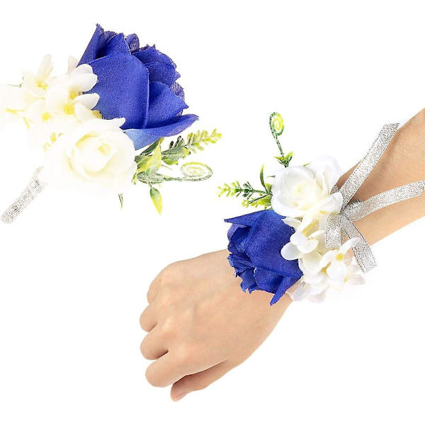 2 kpl Kukka Rannekorsetti Rintakukka Set Tekokukkapioni Ruusu Korsetti Set Käsintehty Morsiamen Rannekoru Miesten Rintakukka Sulhaselle Häät Juhlat Tanssiaiset Puku