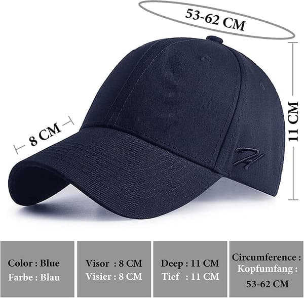 Baseballcaps for damer og herrer, ensfarget baseballcap