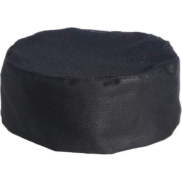 Acsergery 1 stk. Svart Kokkehatt Pustende Mesh Topp Skull Cap Unisex Kokkelue Unisex Kul Gave