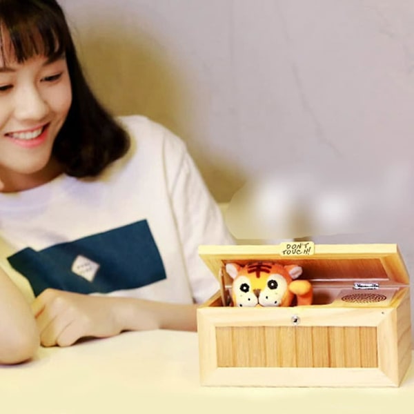 Wood Box Toy, Dont Touch Useless Box, Spoof Toy, Pointless Box, Fun Box Toys Present för hem och kontor