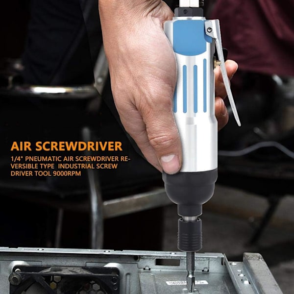 Pneumatisk skruvdragare, 1/4\" Luftdriven skruvdragare Rak Pneumatisk Luftdriven Skruvdragare Vändbar Typ Industriell Skruvdragare, 9000rpm Pneumatisk Luft