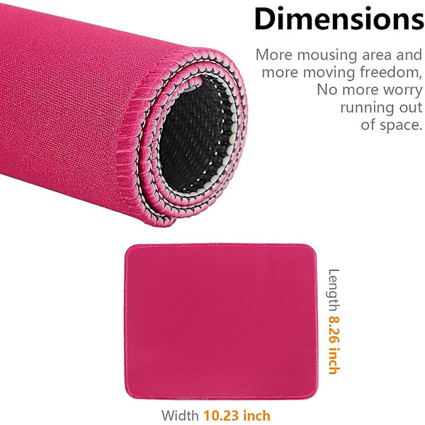 Spelmusmatta/underlägg för datorbärbar dator 10,23\"x8,26\"x0,08\" tangentbordsunderlägg skrivbordsunderlägg Rose red Rectangle