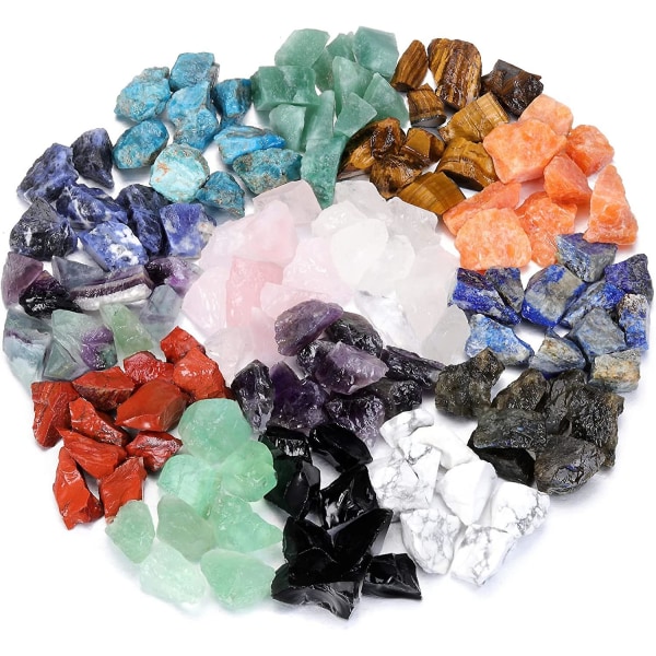 Råa läkande kristaller Gemtones Bulk Natural Rough Chakra Quartz Crystal Stones för Reiki Meditation Terapi Nybörjare Heminredning