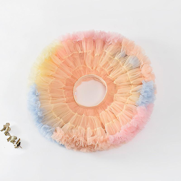 Tyttövauvan tyllihame tutu balleriina alushame pörröinen lasten balettihame juhliin tanssi prinsessa tyttö tyllivaatteet 1-10v Ice cream color M size height 105-120cm