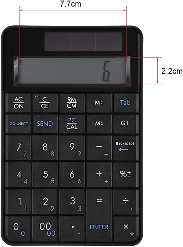 Mini 2.4G USB langaton 2 in 1 29 näppäimen numeronäppäimistö ja laskin LCD-näytöllä