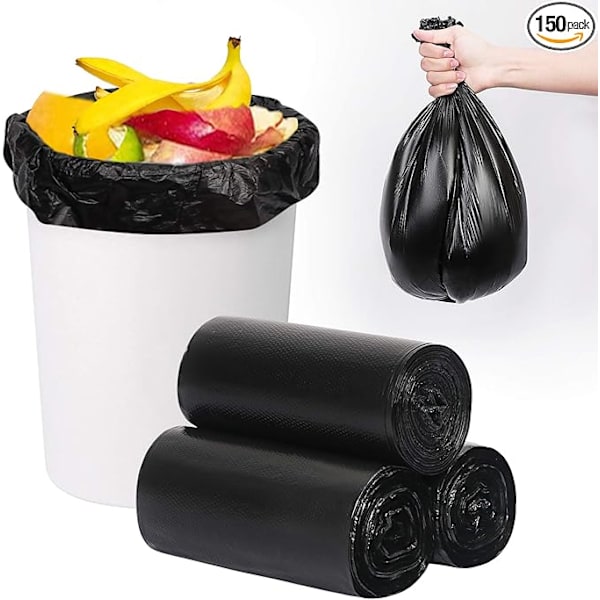 Sopåsar, Sopsäckar, 150-pack 4 Gallon [Extra Tjocka][Läckagesäkra] Sopåsar Sopsäckar för Hem Kontor Papperskorg