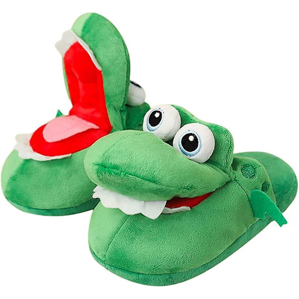 Vuxen unisexs mun öppen söt tofflor, krokodil Dinasour Shark djurform, för skojs skull, varmt och inomhus (en one size passar i oss 5-10, 22f/w) 36 38