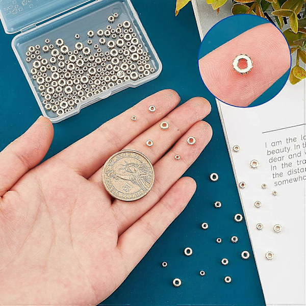 200 st 3 Stilar Korrugerade Runda Mässingskulor 2,5 mm/4 mm/5 mm 18K Förgylld Guld Pumpa Korrugerad Rund Kula Lösa Distanspärlor