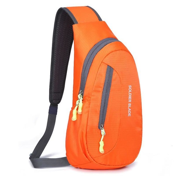 Cykelaxelväska utomhus fritidssportväska lätt polyester crossbodyväska Orange