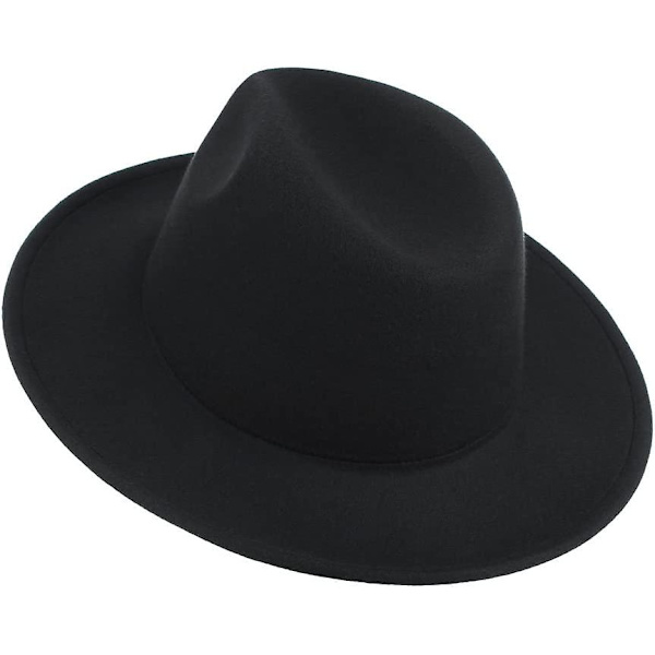Acsergery Herre Klassisk Panama Fedora Hatt Varm Bredbremmet Unisex Trendy Fedora Jazz Caps Gave