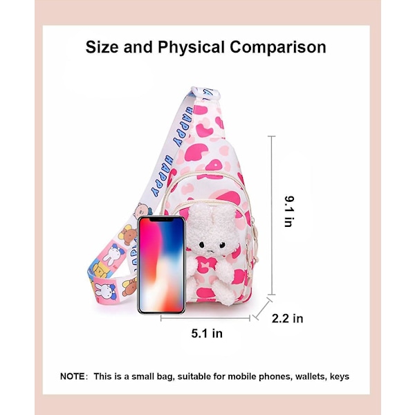 Barnens Slingväska, Barnryggsäck Kawaii Väska Barnreseväska Bröstväska, Barnens Axelväska Mini Ryggsäck för Flickor (Grön)