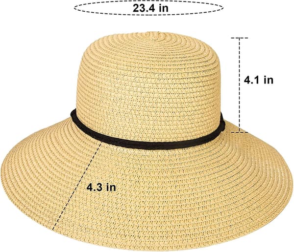 Dame Solhat Bred Skygge Sammenfoldelig Strandhat til Kvinder UV Beskyttelse Sommer Stråhat Style 2