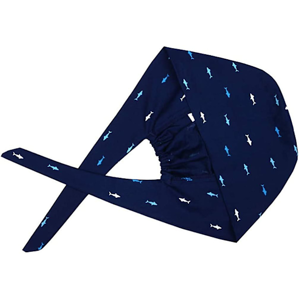2 stk. Acsergery Kirurgisk Operationshue Absorberende Lægehue Bouffant Operationshue Bomulds Beanie Hue Fisk Gave