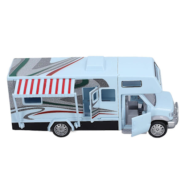 1/32 Barnkammarhusbil Leksak Ljud Ljus Öppningsdörrar Simulering Pedagogisk Legering Husbil Leksak för Barn Light Blue