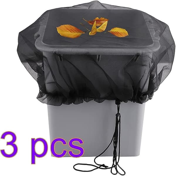 3-pack nätöverdrag för regntunnor, nät, vattenuppsamlingshinkar, regnvatten