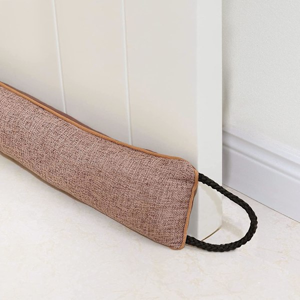 38 tommers vindstopper for dør og vindu, avtakbar og vaskbar vektet fransk 36 inch Brown