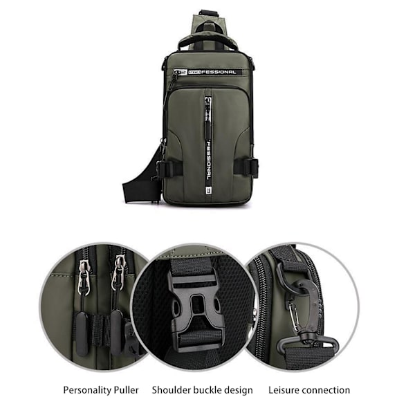 Ny Slung Crossbody Ryggsäck Axelväska För Män Kvinnor, Lätt En Rem Ryggsäck black