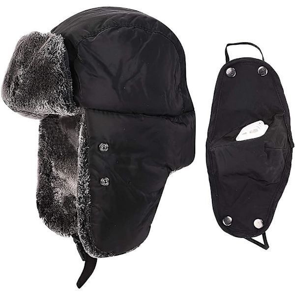 Unisex Lasten Nuorten Trapper-hattu Lämmin Talvihattu Korvaläpät Bomber-hatut Tekoturkis