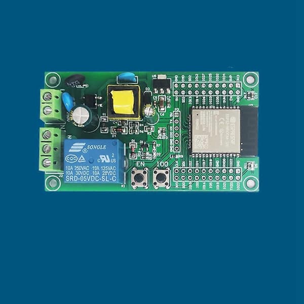 AC-driven ESP32 WiFi Bluetooth Ble Enstaka Relämodul ESP32 Utvecklingskort I/O Port UART Programmering As Shown