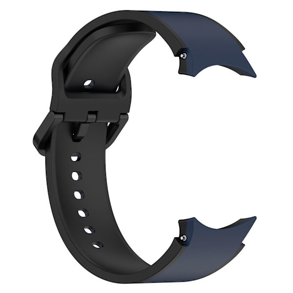 Andningsbar mjuk silikonklockarmband för Samsung Galaxy Watch6 40/44mm/ Watch 4/5 40/44mm /5 Pro 45mm Midnight Blue   Black