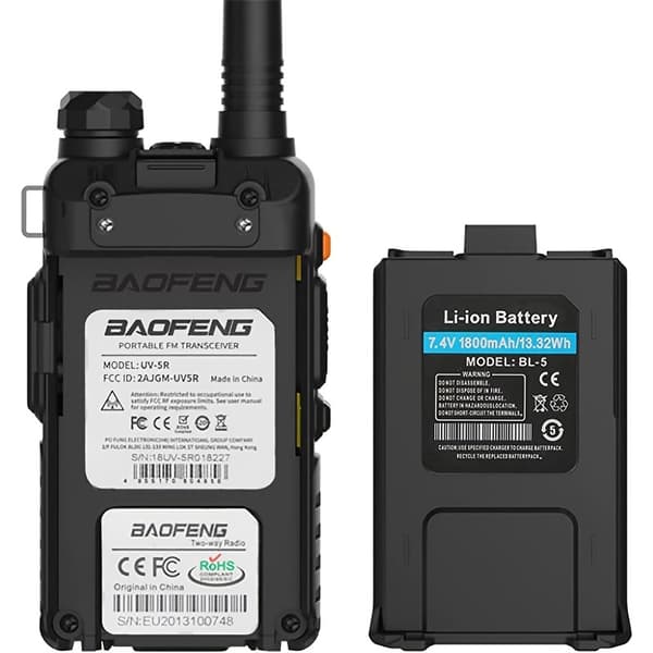 UV-5R 8W Förbättrad Version Bärbar Walkie Talkie