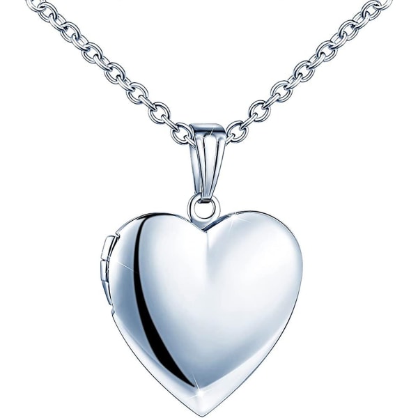 Rostfritt stål hjärta hänge halsband personliga bilder minne foto medaljong Acsergery gåva