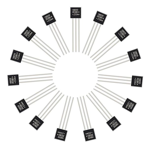 15 st DS18B20 Temperatursensor - Digital Sensor för Arduino