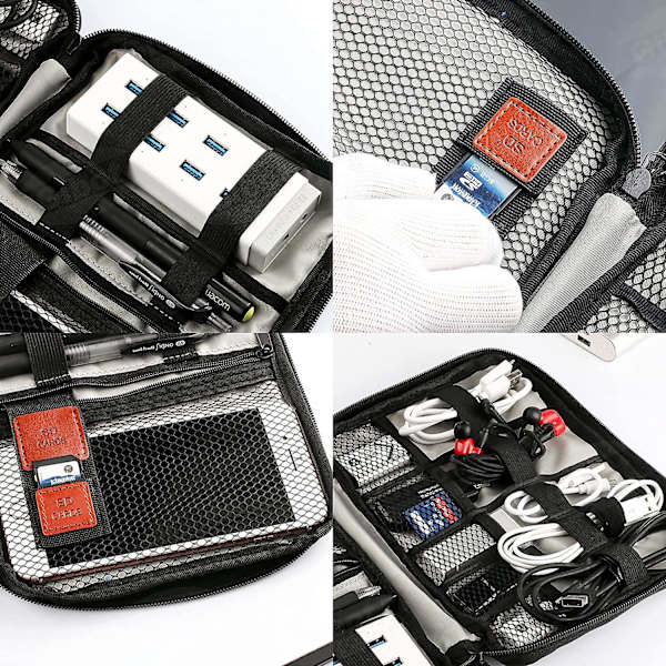 Kabelorganiseringspose Rejse Elektronik Tilbehør Taske Organizer Til Kabler Flash Disk Usb