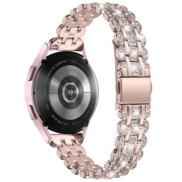 20 mm rostfritt stål Byt klockarmband för Samsung Galaxy Watch3 41 mm/ watch 42 mm strassrem