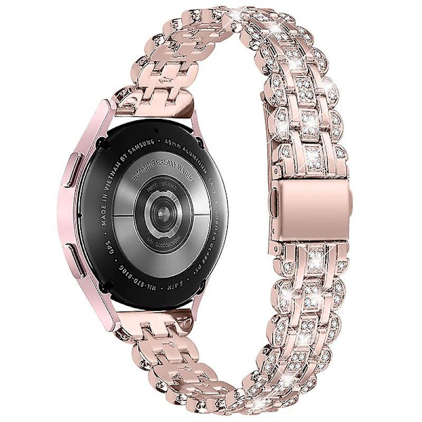 20mm rostfritt stål ersättningsarmband för Samsung Galaxy Watch3 41mm/Watch 42mm strassband