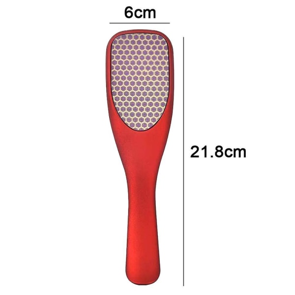 Glass Pedikyr Fotfil Callus Remover For Føtter, Fotrasp Fot Skrubber For Død Hud square head red