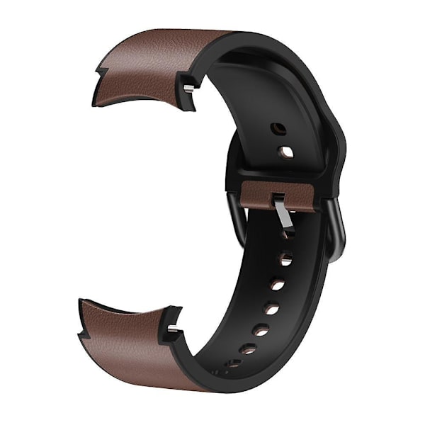 20mm nahkapäällysteinen ranneke Galaxy Watch4/5/6 40mm 44mm/Watch6 Classic 43mm 47mm/Watch 5 Pro 45mm -kelloille Dark Brown