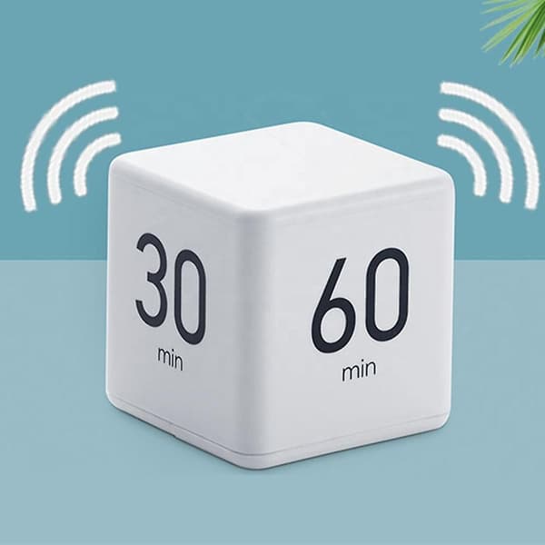 Kube Timer, Tidsstyring, Kjøkkentimer, Barnetimer, Treningsklokke, Timer for Studier,