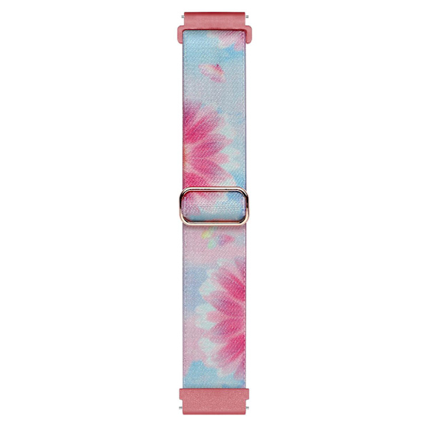 Nylonklockarmband för Coros Pace 2/Apex 42mm, 20mm mönstrad justerbar flätad ögla Flowers Butterflies