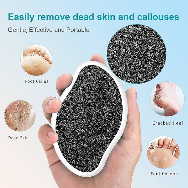 Glasfodfil Callus Remover, Fodbuffer Brusepedikyrværktøj til Mænd, Kvinder, Blød Fodpleje White * black frosted craft